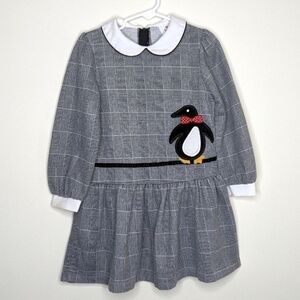 Vintage Little Bitty Plaid Penguin Drop Waist Dress 6